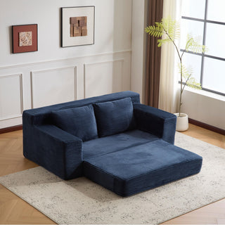 Comfortable Deep Seat Loveseat Sofa Bed, Reversible Cushion With Pillows