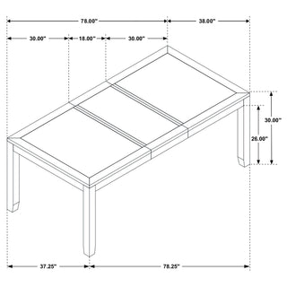 Centera - Rectangular Dining Table With Extension Leaf - Gray