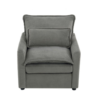 Modern Single Seat Accent Chair With Side Storage Pockets