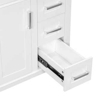 Modern Bathroom Vanity With Sink, Flip Drawer & 3 Drawers, Soft Close Hinges, Adjustable Shelf