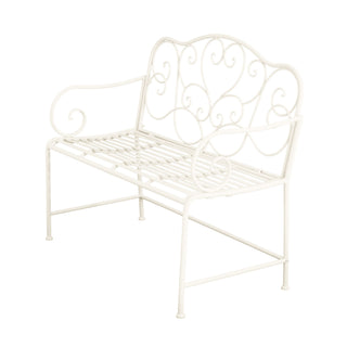 Sunnydaze - Outdoor Garden Bench - Matte White