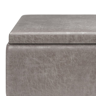 Owen - Tray Top Small Coffee Table Upholstered Storage Ottoman