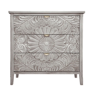 3 Drawer Cabinet, American Furniture, Suitable For Bedroom, Living Room - Light Gray