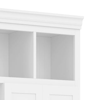 Hall Tree With Bench And 5 Storage Cubbies