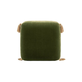 Monarch - Tassled Ottoman - Olive Green