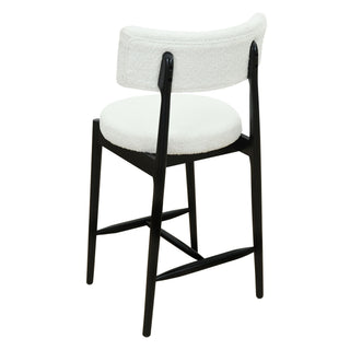 Mid Century Modern Counter Stools, Fabric Upholstered Chairs