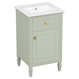 Bathroom Vanity With Sink, Adjustable Shelf, Tilt-Out Drawer