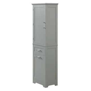 Tall Freestanding Bathroom Storage Cabinet With Adjustable Shelf And 2 Drawers