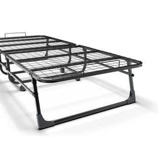 Folding Rollaway Bed With 4" Twin Mattress - White