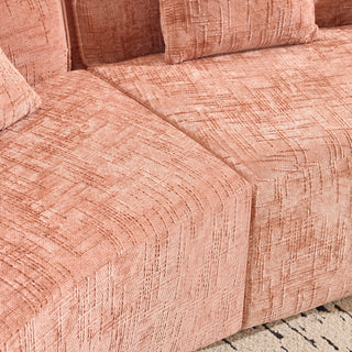 Curved Compressed Sofa, Nordic-Style Design For Living Room