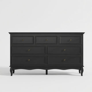 7 Drawer Dresser, Storage Chest - Black