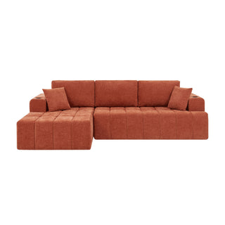 L - Shaped Sectional Sofa With Cup Holders & Side Pockets