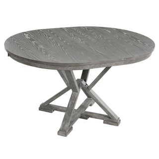 Dining Set With Extendable Round Table And 4 Upholstered Chairs