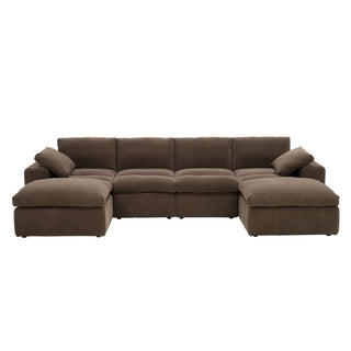 Sectional, Large Arms, Toss Pillows Included