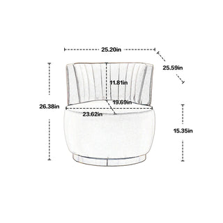 360 Degree Swivel Cuddle Barrel Accent Sofa Chair