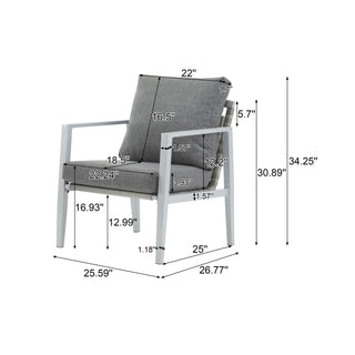 Modern Lounge Chair With Rope Accents And Cushions