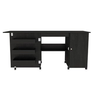 Foldable Sewing Table With Locking Casters