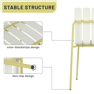 4 Piece Set Of Modern Color Block Designed Single Chairs