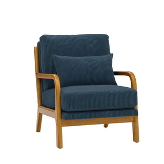 Upholstered Armchair With Back Support Pillow