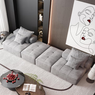 Modern Oversized Diy Combination Modular Sectional Sofa With Pillows