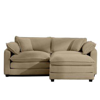 Oversized Modular Cushion Sofa With Ottoman, Low Back, Deep Seating Sofa Set