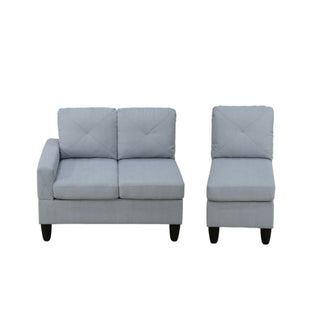 Modular L - Shaped Sectional Sofa 6 Seater 4 Piece Couch With Chaise