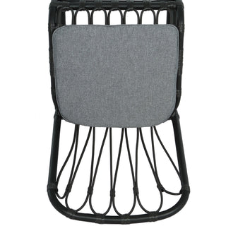 Outdoor Wicker Dining Chairs With Washable Cushion (Set of 2)