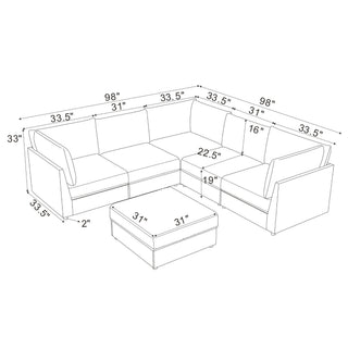 Modular Sectional With Custom Configuration