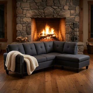 L - Shaped Sectional Sofa With Movable Left Chaise