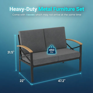 Outdoor Loveseat With Washable Cushions