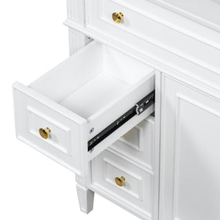 Bathroom Vanity With Sink, 3 Drawers & 2 Doors