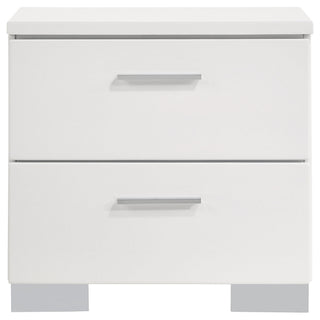Dulcey - 2 Drawer Nightstand - Gloss White