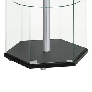Tenley - 4 Shelf Curio Cabinet With Hexagonal Design