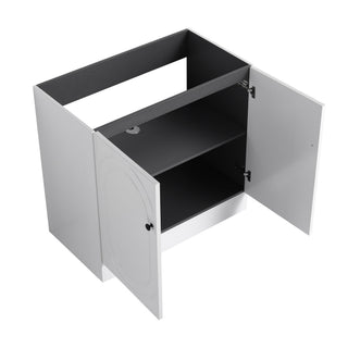 Contemporary Freestanding Bathroom Vanity With Resin Sink & Soft-Close Cabinet Doors