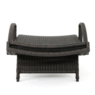 Salem - Contemporary Wicker Chaise Lounge With Arm, Weather Resistant