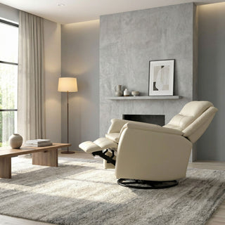 Swivel Recliner With Manual Adjustable Footrest
