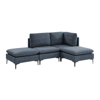 Upholstered Modular Sectional With Tall Legs, Medium Firm Seat