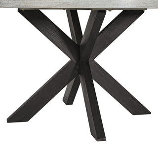 Axel - Round Dining Table - Espresso / Light Gray