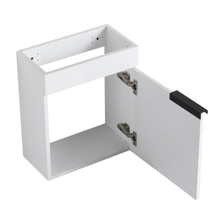 Wall Mounted Bathroom Vanity With Sink And Storage Rack, Soft Close Doors