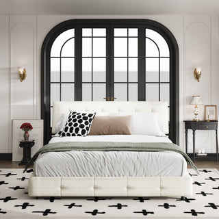 Tufted Headboard With Extra-Large Ultra-Soft Cloud Pillow Design