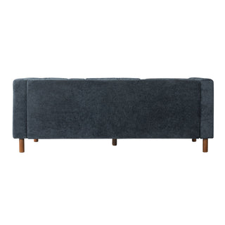 3 Seater Sofa With Square Arms, Tufted Pillow Back For Living Room