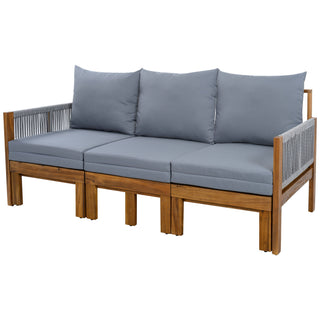 Outdoor 3 Seat Patio Sunbed