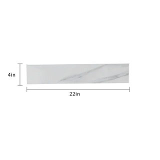 Sintered Stone Bathroom Vanity Top With 4" Backsplash And 22" Sidesplash - Carrara White