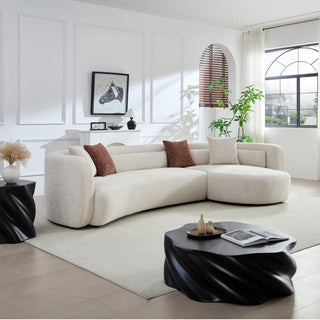 Curved Sectional Sofa, L - Shape Modular Chaise