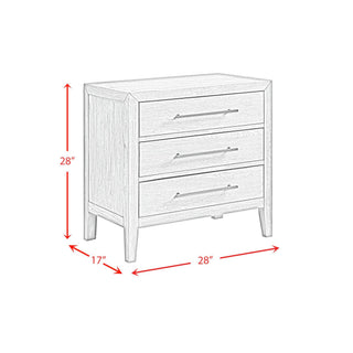 Versailles Contemporary - 3-Drawer Nightstand