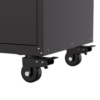 Rolling Tool Cabinet Heavy Duty Garage Storage With Lockable Doors & Drawers