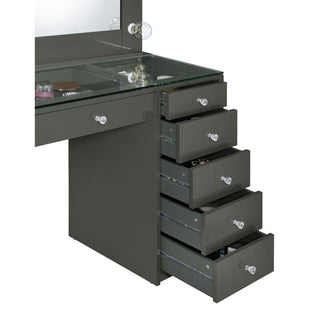 Fern - 7 Drawer Vanity Set With Mirror And Globe Lights