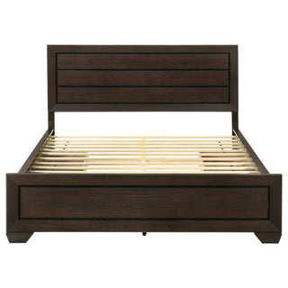 Kauffman - Queen Storage Panel Bed With Side Drawers - Dark Brown