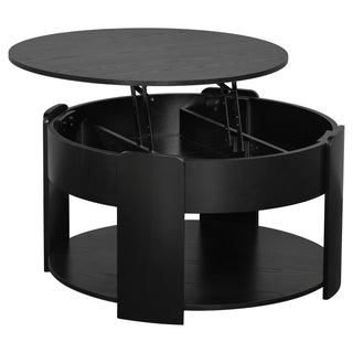 Round Lift Top Coffee Table With Hidden Storage