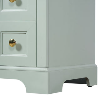 Modern Bathroom Vanity With Sink, 3 Drawers & Cabinet With 2 Tier Door Storage